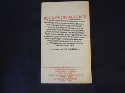 Vintage 1972 Mass Market Paperback Darkover Landfall Marion Zimmer Bradley DAW Books First Printing