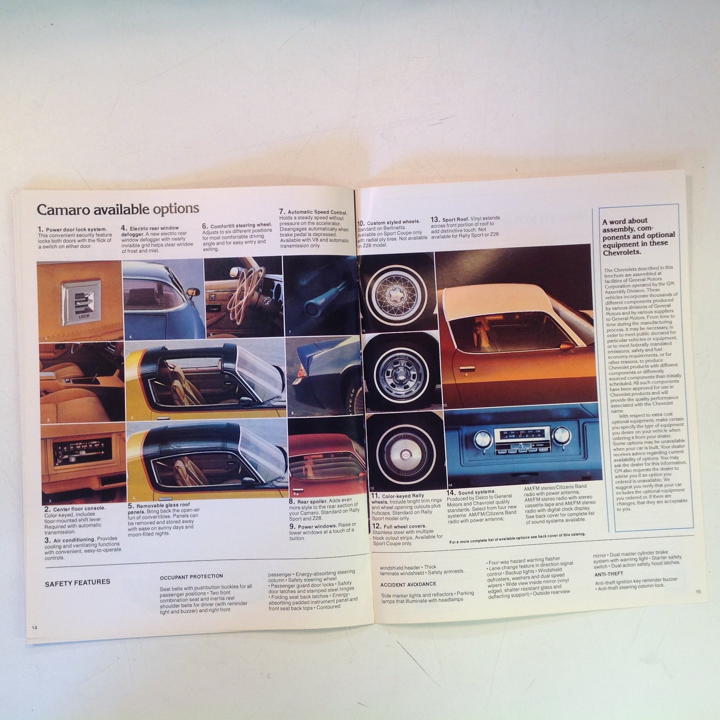 Vintage 1978 Chevrolet 1979 Camaro Informational Sales Brochure Berlinetta Z28