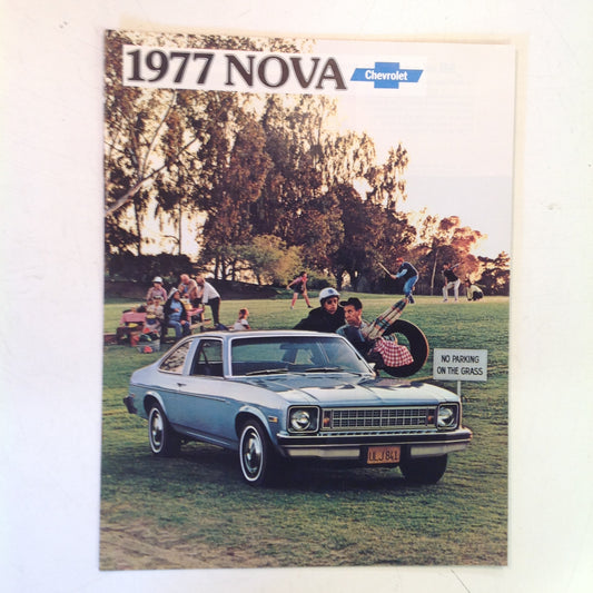 Vintage 1976 Chevrolet 1977 Nova Informational Sales Brochure Coupe SS Color GM