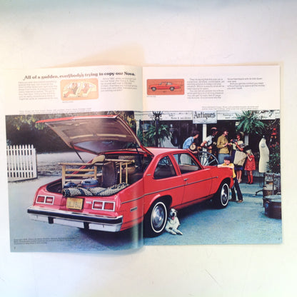 Vintage 1976 Chevrolet 1977 Nova Informational Sales Brochure Coupe SS Color GM