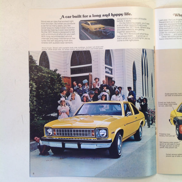 Vintage 1976 Chevrolet 1977 Nova Informational Sales Brochure Coupe SS Color GM