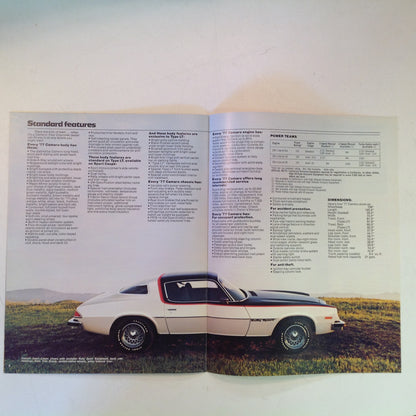 Vintage 1976 Chevrolet 1977 Camaro Informational Sales Brochure Sport Coupe LT