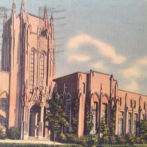 Vintage 1945 New Haven Novelty Co Color Postcard Peabody Museum at Yale University New Haven Connecticut