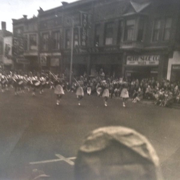 Vintage Mid Century B&W Photo Holland Michigan Tulip Festival Drum Corps Majorettes
