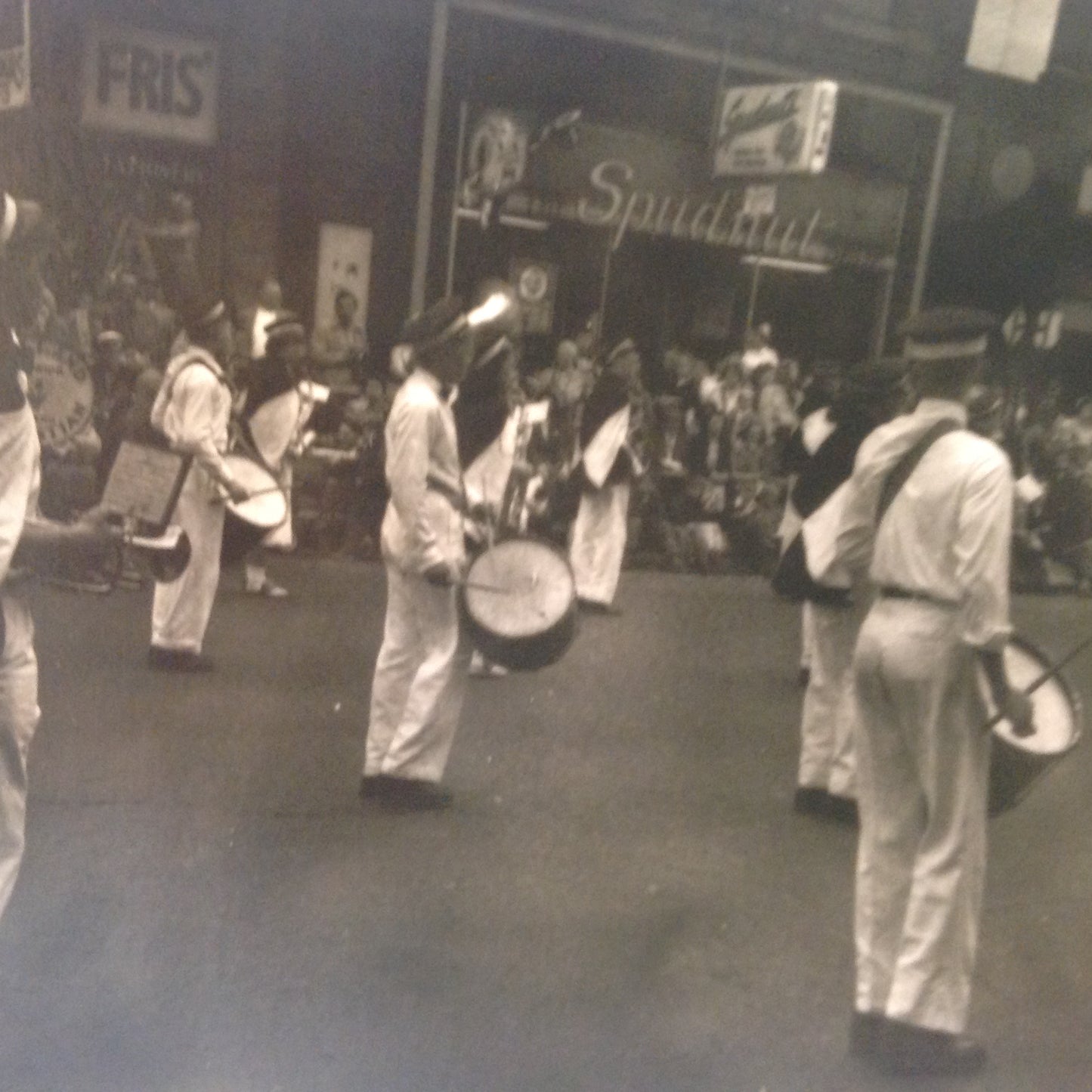 Vintage Mid Century B&W Photo Holland Michigan Tulip Festival Among the Drum Corps