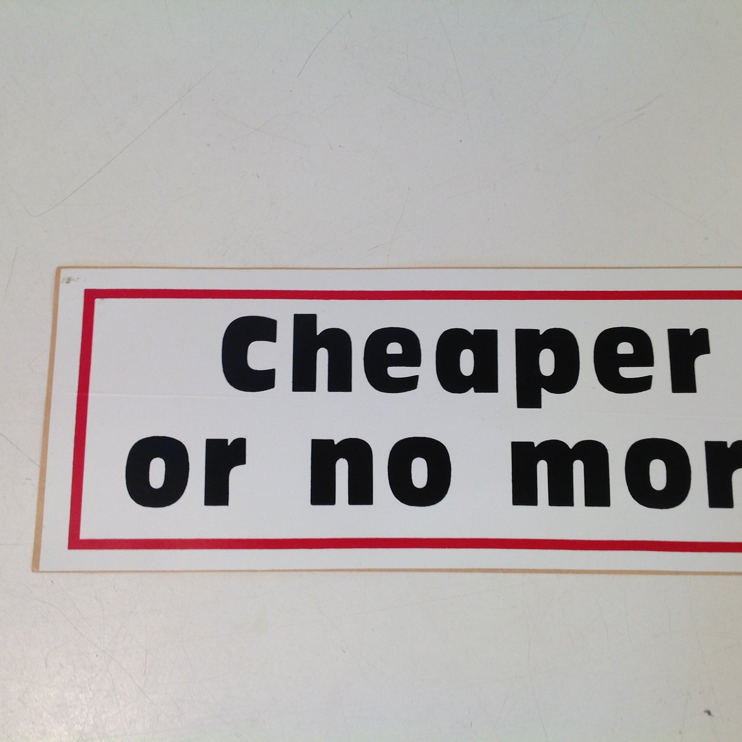 Vintage 1979 Bumper Sticker Bobby (Sofine) Butler Novelty Song Cheaper Crude or No More Food