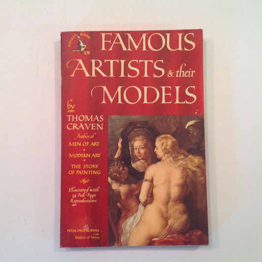Vintage 1949 Mass Market Paperback Famous Artists & Their Models Thomas Craven Pocket Books First Edition