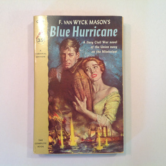 Vintage 1956 Mass Market Paperback Blue Hurricane F. Van Wyck Mason Cardinal First