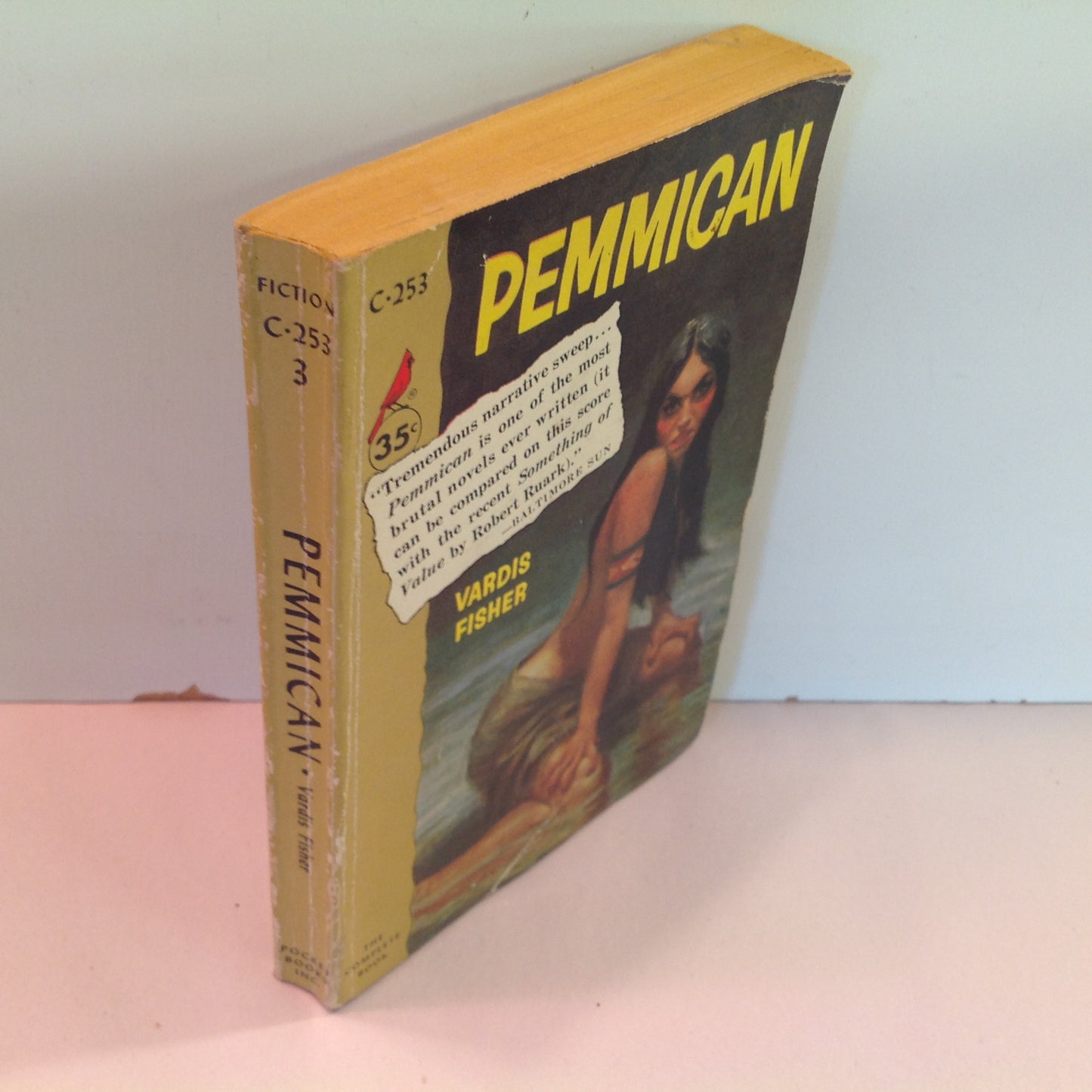 Vintage 1957 Mass Market Paperback Pemmican Vardis Fisher Cardinal First Edition