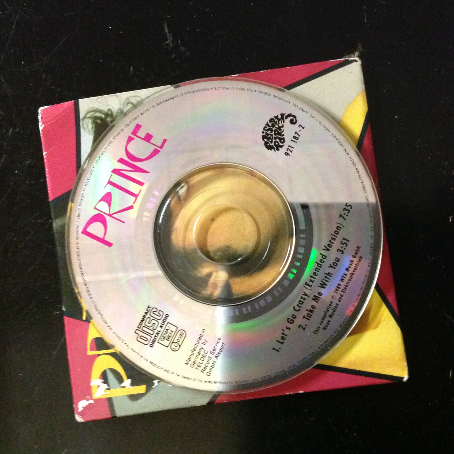 CD RARE Mini CD Prince 3" Single Let's Go Crazy Take Me With You  921 187-2