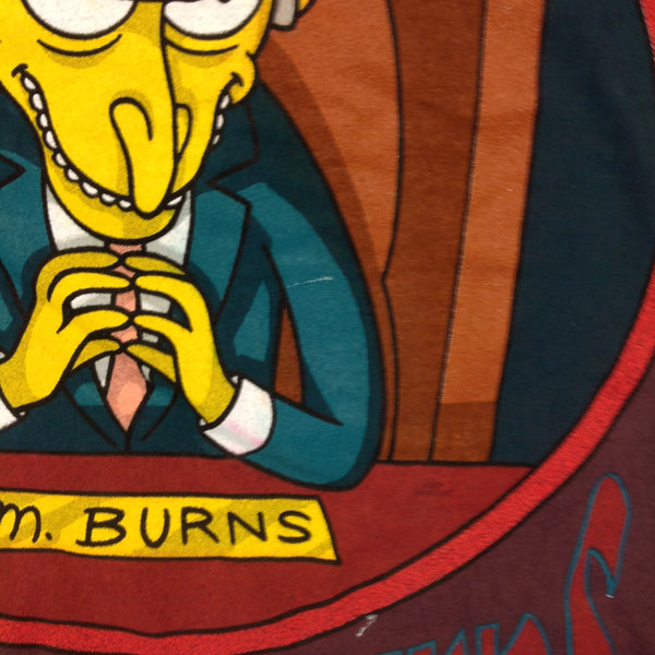 Vintage 1999 Tultex The Simpsons Mr. Burns Release the Hounds XL Brown T-Shirt