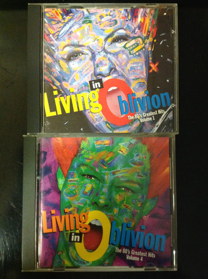 PAIR CD's Living In Oblivion Volume 1 & 4 80's Dance EMI Records D108707 D108704 Various Artists