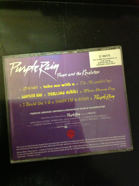 CD Prince And The Revolution Purple Rain Motion Picture Soundtrack 1984 925110-2