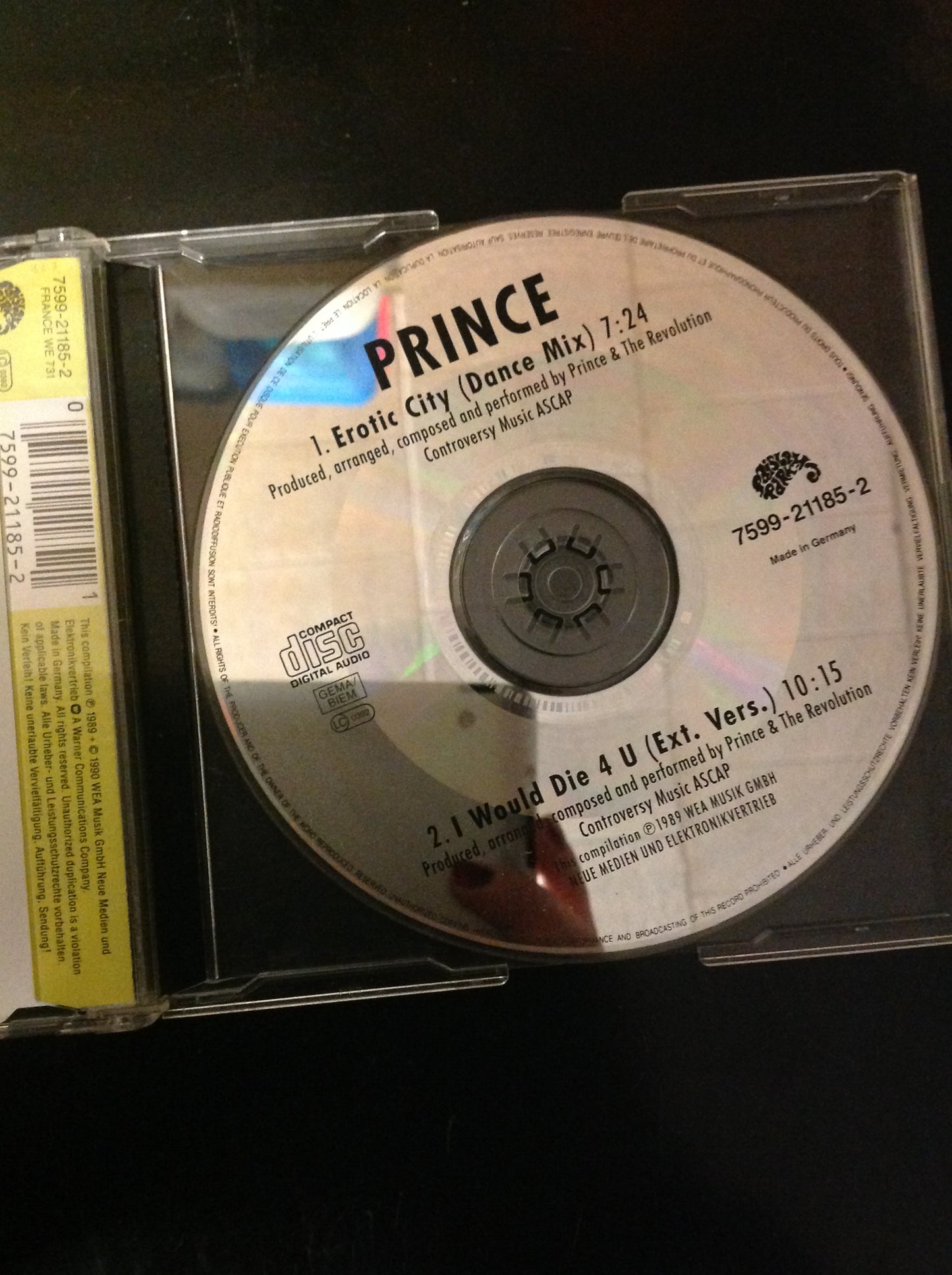 CD Single Prince Erotic City 1998 Europe 7599-21185-2 Good