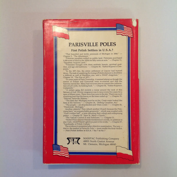 Vintage 1977 Hardcover First Edition PARISVILLE POLES: First Polish Settlers in USA? Michigan History