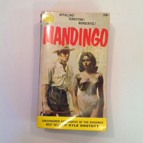 Vintage 1959 Crest MM Paperback MANDINGO Kyle Onstott Uncensored