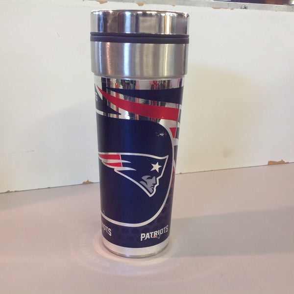 Great American Texas Products Stainless Steel 16 Oz New England Patriots Tumbler Black and Blue