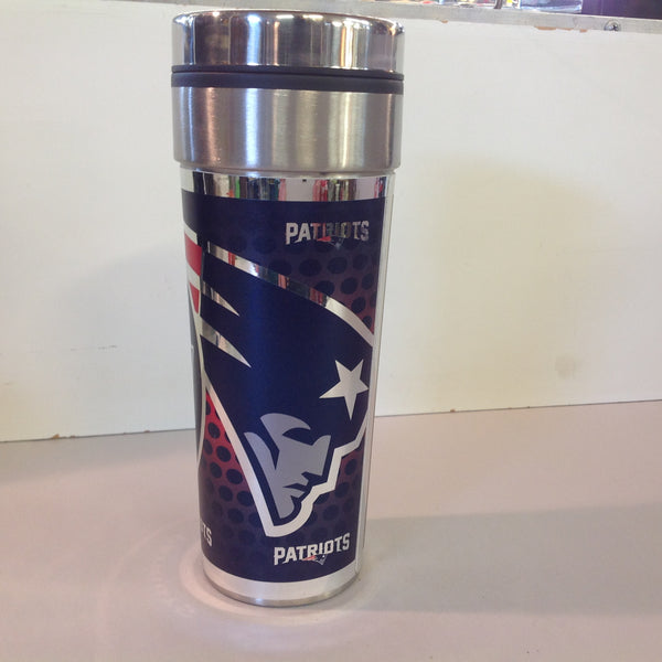 Great American Texas Products Stainless Steel 16 Oz New England Patriots Tumbler Black and Blue