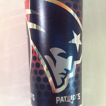 Great American Texas Products Stainless Steel 16 Oz New England Patriots Tumbler Black and Blue