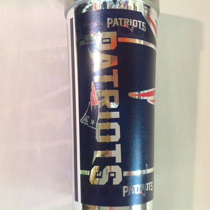 Great American Texas Products Stainless Steel 16 Oz New England Patriots Tumbler Black and Blue