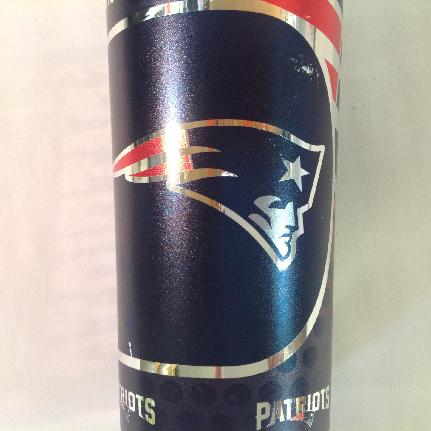 Great American Texas Products Stainless Steel 16 Oz New England Patriots Tumbler Black and Blue