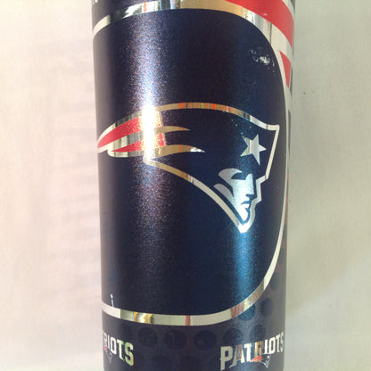 Great American Texas Products Stainless Steel 16 Oz New England Patriots Tumbler Black and Blue