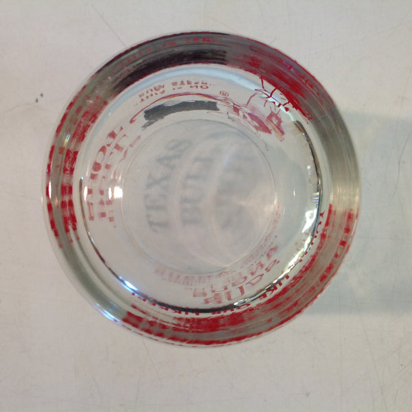 Vintage 1970's Souvenir Black Angus Restaurants and Lounges TEXAS BULL SHOT Novelty Bar Glass