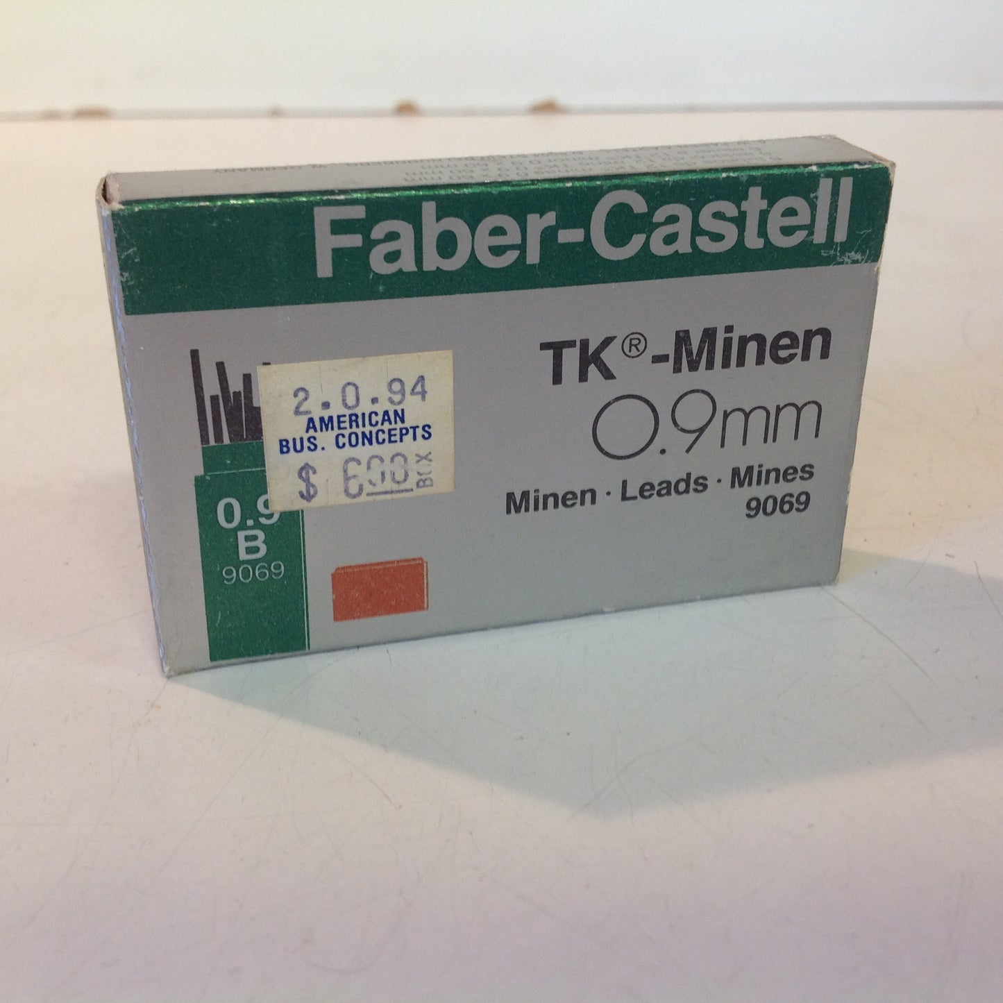 Vintage 1990's Faber-Castell Mechanical Pencil NOS Refill  Lead TK-Minen"2H" 0.9 mm 9069 Box of 6