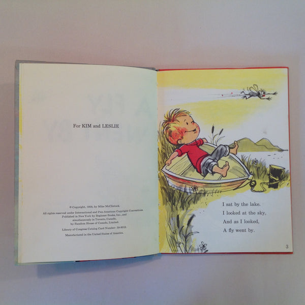 Vintage 1958 Children's Hardcover A FLY WENT BY Mike McClintock Fritz Siebel Dr. Seuss Book Club Ed