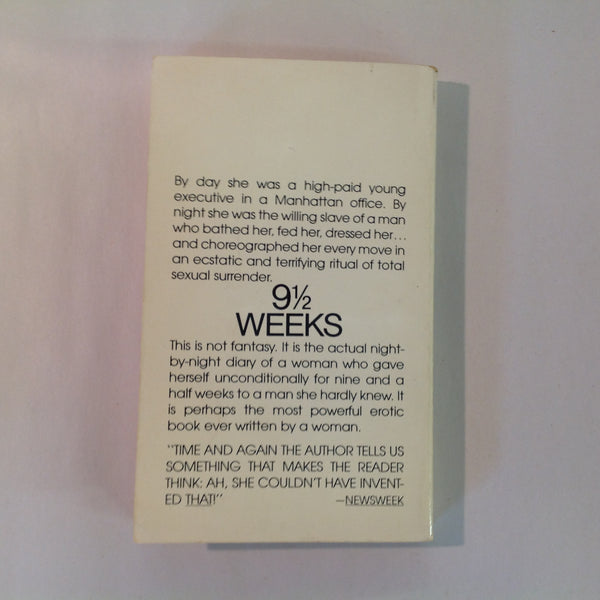 Vintage 1979 Mass Market Paperback 9 1/2 WEEKS: A Love Story Elizabeth McNeill