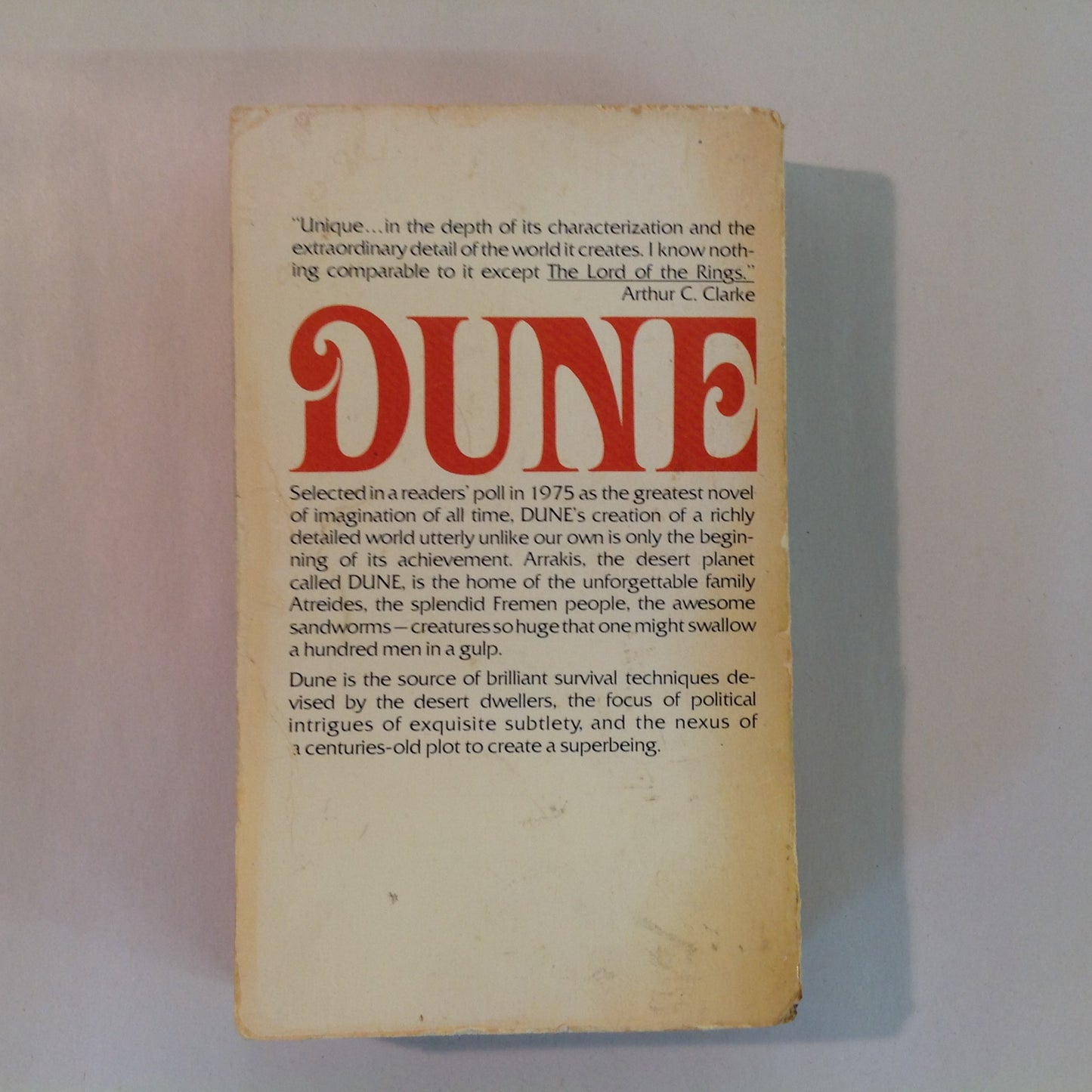 Vintage 1977 Mass Market Paperback DUNE Frank Herbert Science Fiction Classic Masterpiece Film