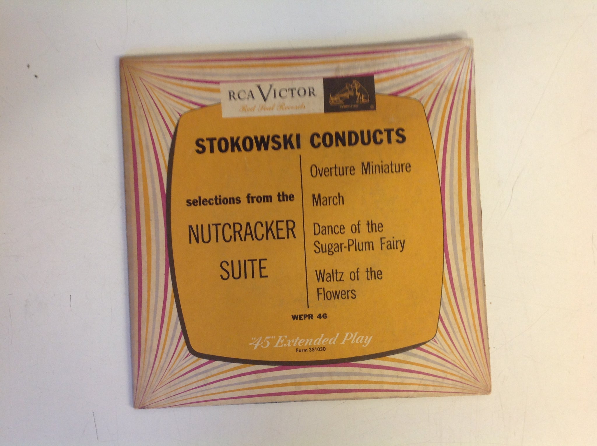 Vintage Stokowski Conducts Selections from the Nutcracker Suite 45 Record 2-Piece Set