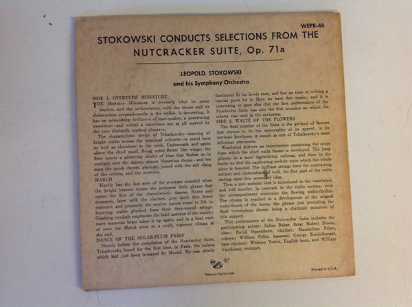 Vintage Stokowski Conducts Selections from the Nutcracker Suite 45 Record 2-Piece Set