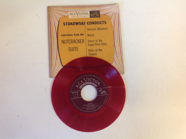 Vintage Stokowski Conducts Selections from the Nutcracker Suite 45 Record 2-Piece Set