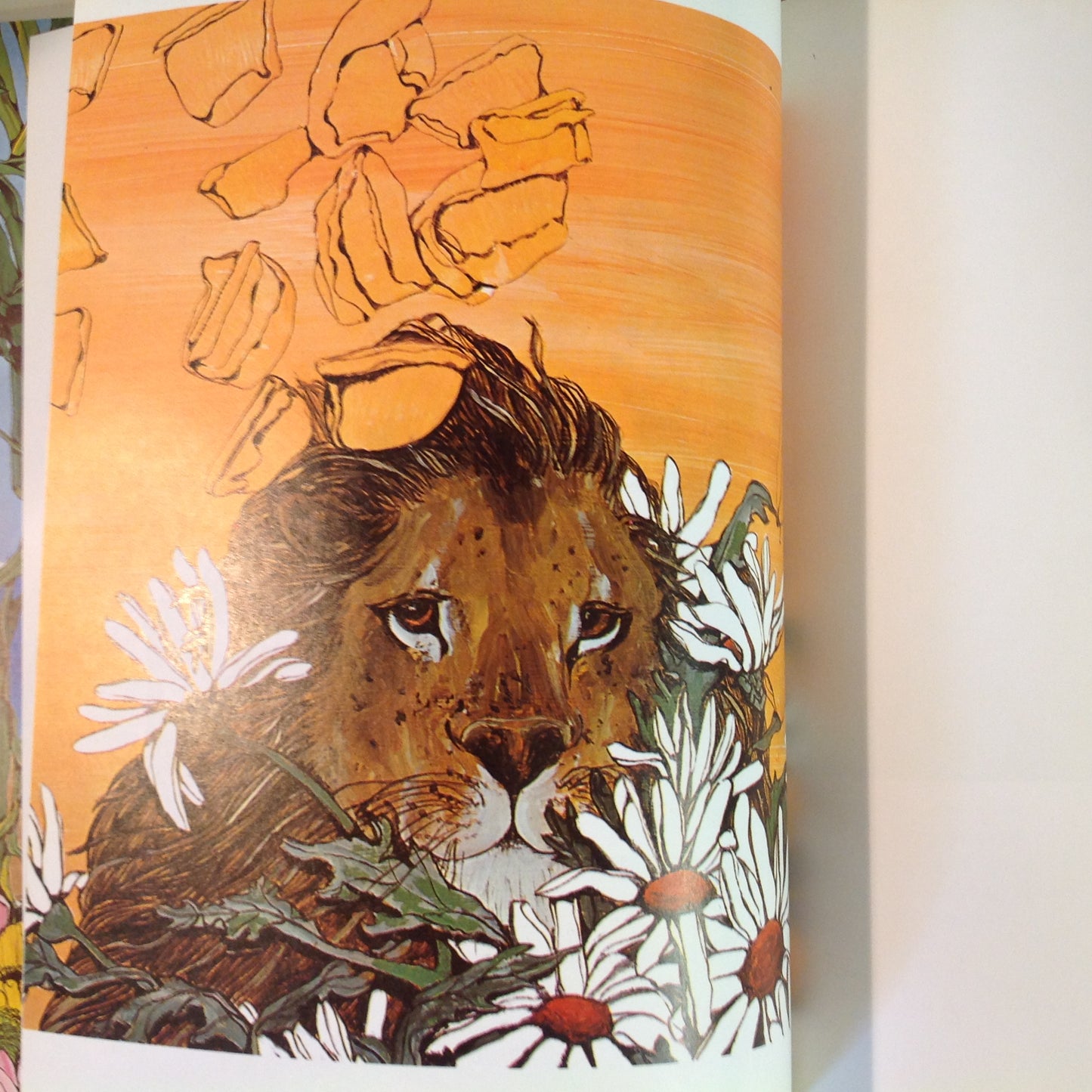 Vintage 1974 Children's Picture Book LION AND BLUE Hardcover with Dust Jacket