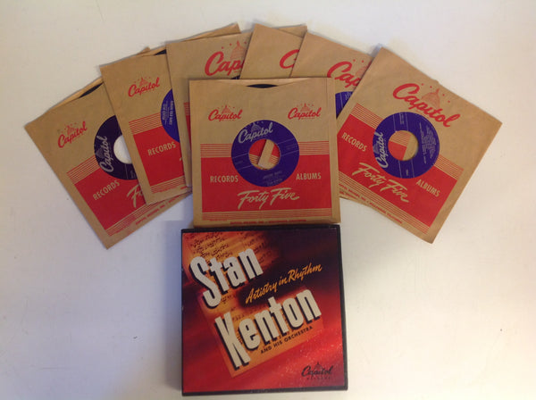 Vintage Stan Kenton & Orchestra 7-Piece 45 Record Box Set Artistry in Motion