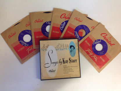 Vintage Capitol Records 5-Piece 45 RPM Box Set "Songs By Kay Starr"