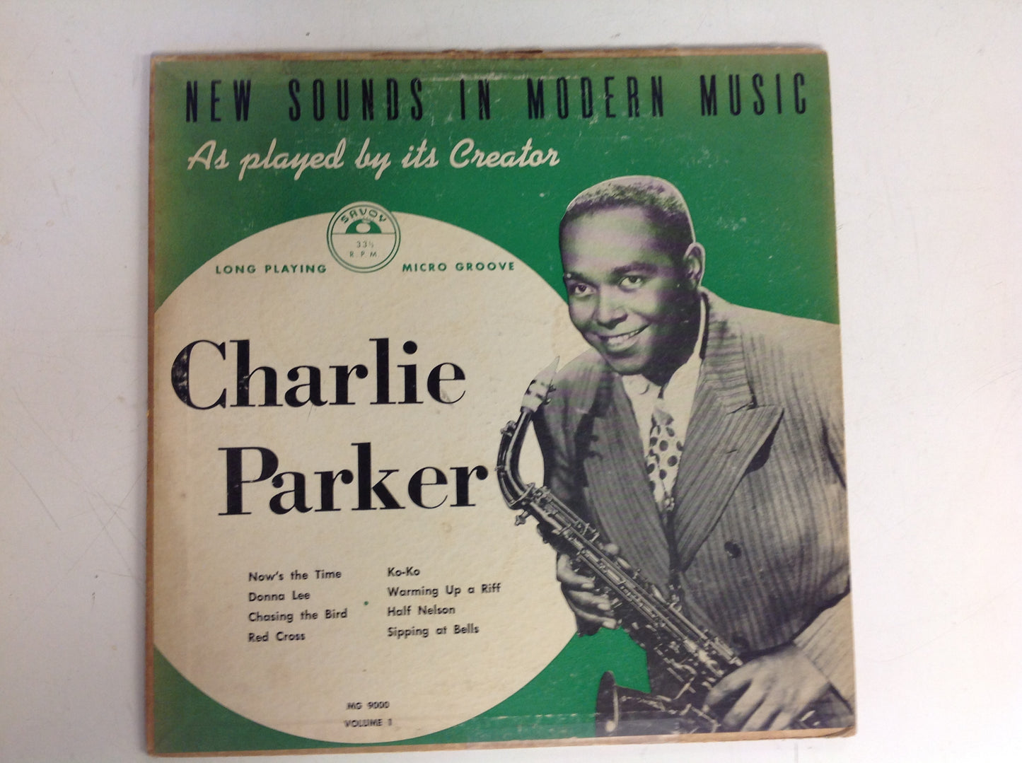 Vintage Charlie Parker Savoy Records 33 1/3 LP New Sounds In Modern Music
