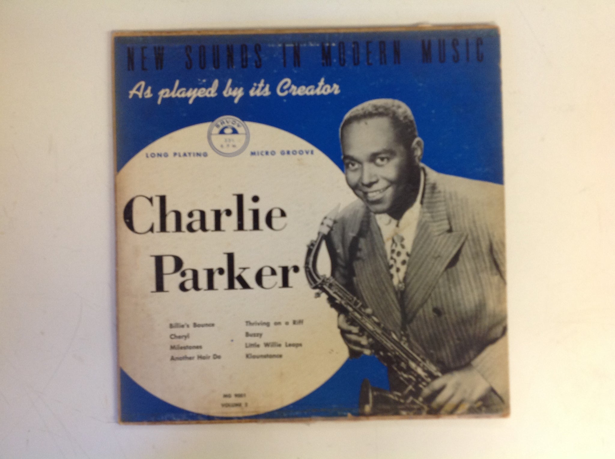 Vintage Charlie Parker Savoy Records Micro Groove LP New Sounds in Modern Music Vol 2 MG-9001