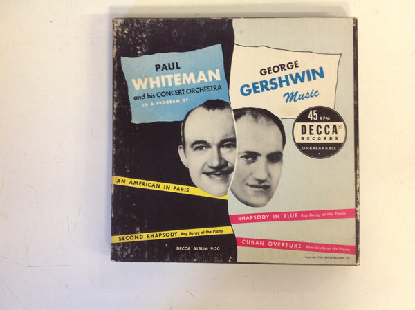 Vintage 1949 DECCA Records Paul Whiteman Orchestra Plays George Gershwin 45 RPM Box Set