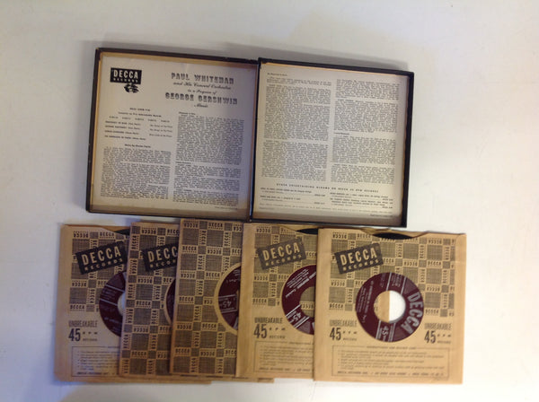 Vintage 1949 DECCA Records Paul Whiteman Orchestra Plays George Gershwin 45 RPM Box Set