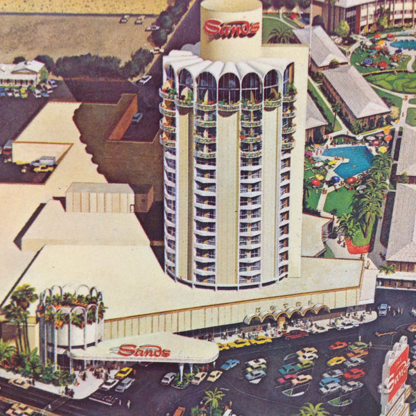 Vintage 1967 Souvenir Color Postcard The Sands Hotel and Casino Gleaming New Tower Las Vegas Nevada