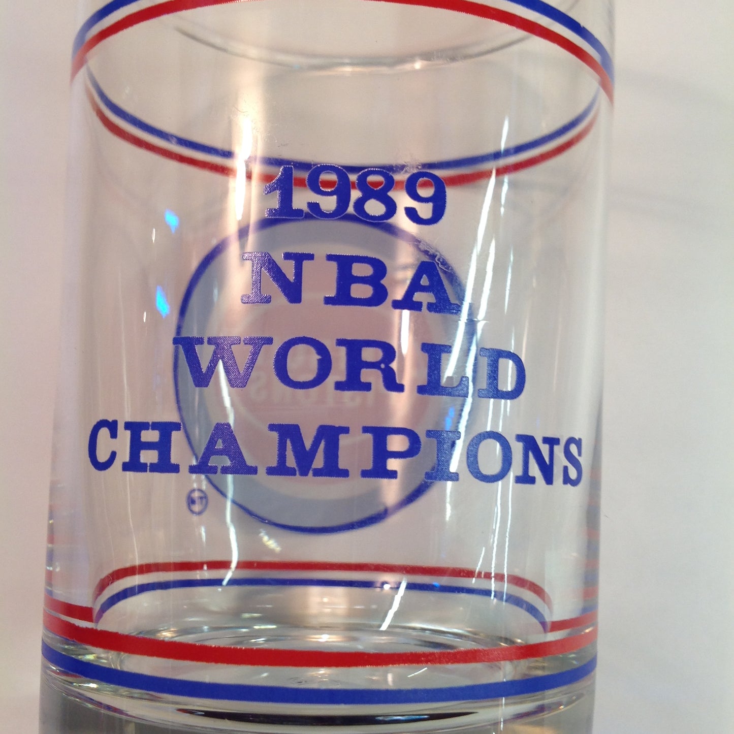 Vintage Detroit Pistons 1989 NBA World Champions Rocks Glass