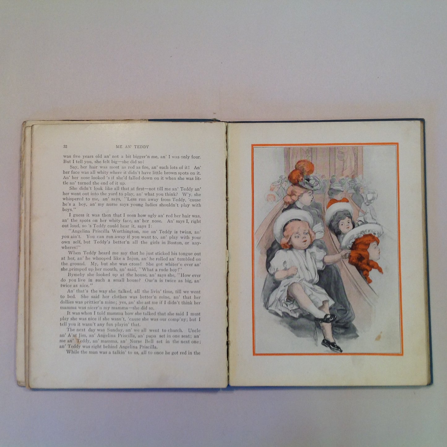 Antique 1906 Children's Hardcover Me An' Teddy LeRoy Hooker Will Garqueville First Edition