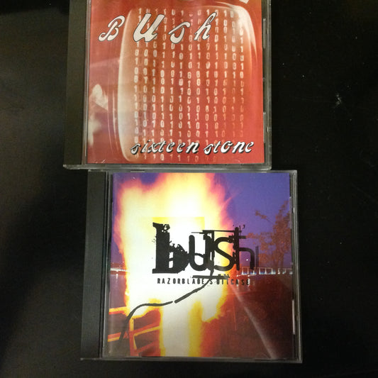 Bargain SET of 2 CD's Bush Grunge Rock Razorblade Suitcase 16 Sixteen Stone