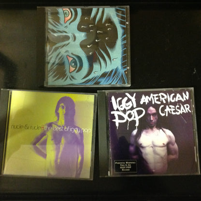 Bargain SET of 3 CD's Iggy Pop American Caesar Brick By Brick Nude & Rude Best Of D121149 91381-2 724384235123