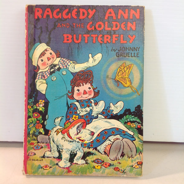 Vintage 1961 Bobbs-Merrill Hardcover Book Raggedy Ann and the Golden Butterfly by Johnny Gruelle
