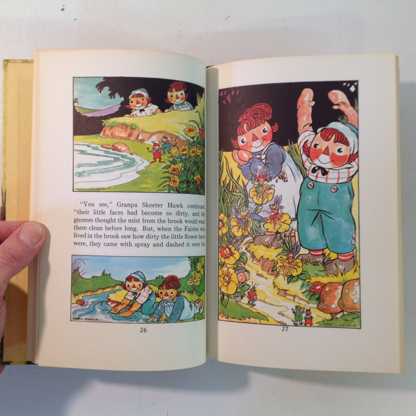 Vintage 1960 Bobbs-Merrill Hardcover Book Raggedy Ann and the Happy Meadow by Johnny Gruelle
