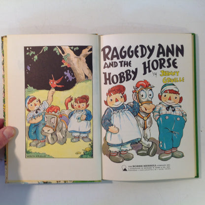 Vintage 1961 Bobbs-Merrill Hardcover Book Raggedy Ann and the Hobby Horse by Johnny Gruelle