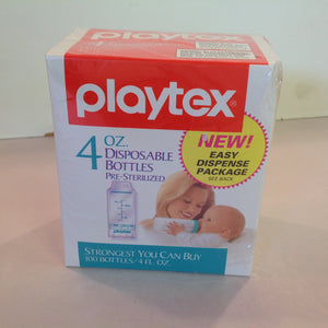 Vintage 1993 NOS Playtex 4 Ounce Pre-Sterilized Disposable Bottles